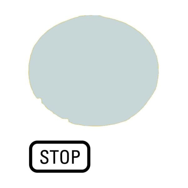 EATON - Tastenlinse, flach weiß, STOP