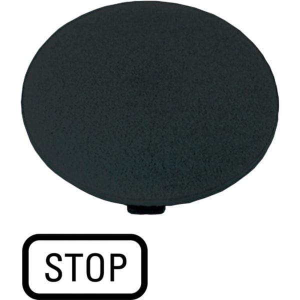 EATON - Tastenplatte, Pilz schwarz, STOP