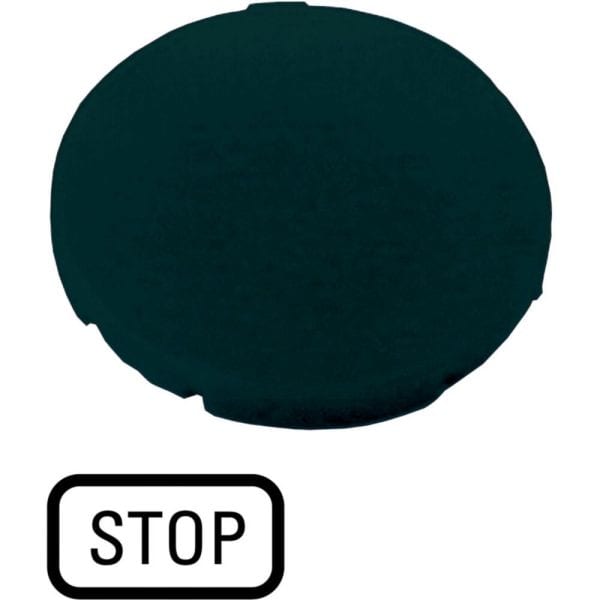 EATON - Tastenplatte, flach schwarz, STOP