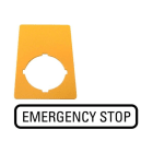 EATON - Schild, NOT-AUS, gelb, H x B = 50 x 33 mm, Emergency Stop