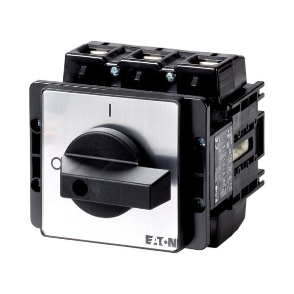 EATON - EIN-AUS-Schalter, P5, 125 A, Einbau, 3-polig, mit schwarzem Knebel und Frontschild