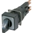 EATON - Leuchtwahltaste, rastend, 45° 45°, 18 x 18 mm, 3 Stellungen, mit Knebelgriff, weiß, inkl. Verdrehschutz VS, mit Glühlampe, 24 V