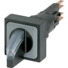 EATON - Leuchtwahltaste, rastend, 45°, 25 x 25 mm, 2 Stellungen, mit Knebelgriff, weiß, inkl. Verdrehschutz VS, mit Glühlampe, 24 V