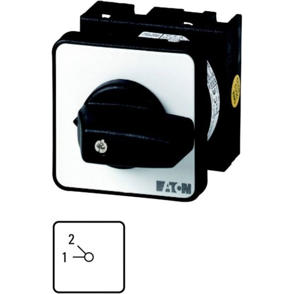 EATON - Stufenschalter, T0, 20 A, Einbau, 2 Baueinheit(en), Kontakte: 4, 45 °, rastend, ohne 0-Stellung, 1-2, Abwicklungs Nr. 15136