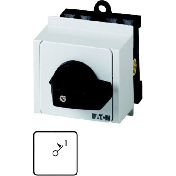EATON - EIN-Taster, T0, 20 A, Verteilereinbau, 1 Baueinheit(en), Kontakte: 2, Tastfunktion in Stellung 1, 45 °, tastend, mit Rückzug von 1, I<1, Abw