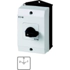 EATON - Universal-Steuerschalter, T0, 20 A, Aufbau, 3 Baueinheit(en), Kontakte: 6, Stellschalter mit 3 Stellungen, 45 °, rastend, 2-0-1, Abwicklungs