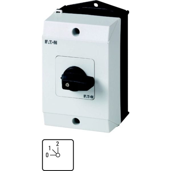 EATON - Stufenschalter, T0, 20 A, Aufbau, 3 Baueinheit(en), Kontakte: 6, 45 °, rastend, mit 0-Stellung, 0-2, Abwicklungs Nr. 8280