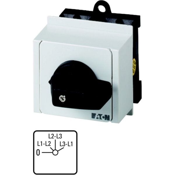 EATON - Spannungsmesserumschalter, T0, 20 A, Verteilereinbau, 2 Baueinheit(en), Kontakte: 4, 45 °, rastend, mit 0-Stellung, 0-Phase/Phase, Abwicklun