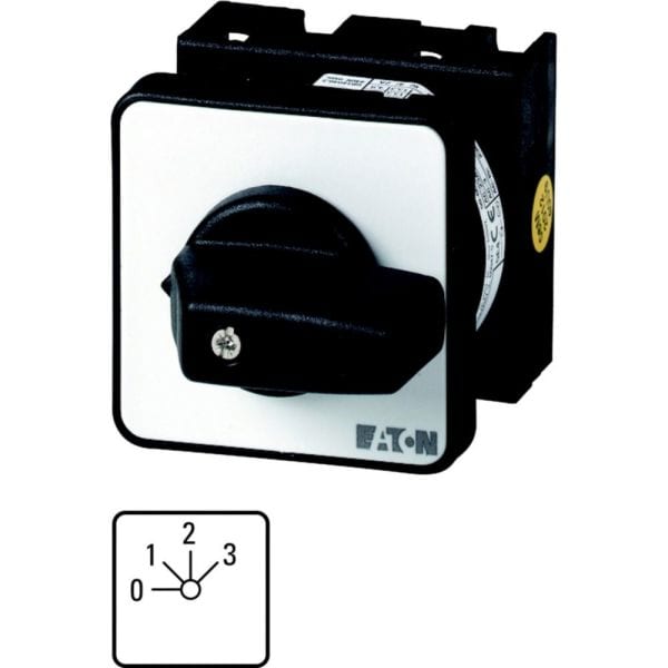 EATON - Stufenschalter, T0, 20 A, Einbau, 2 Baueinheit(en), Kontakte: 3, 45 °, rastend, mit 0-Stellung, 0-3, Abwicklungs Nr. 171