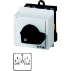 EATON - Tastschalter, T0, 20 A, Verteilereinbau, 2 Baueinheit(en), Kontakte: 4, Tastfunktion in Stellung START, 45 °, tastend/rastend, START>1-0-2<S