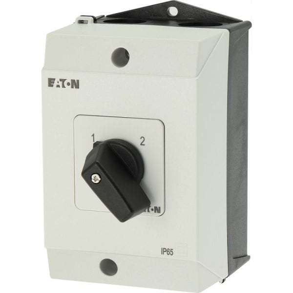 EATON - Umschalter, T0, 20 A, Aufbau, 2 Baueinheit(en), Kontakte: 4, 90 °, rastend, ohne 0-Stellung, 1-2, Abwicklungs Nr. 8221