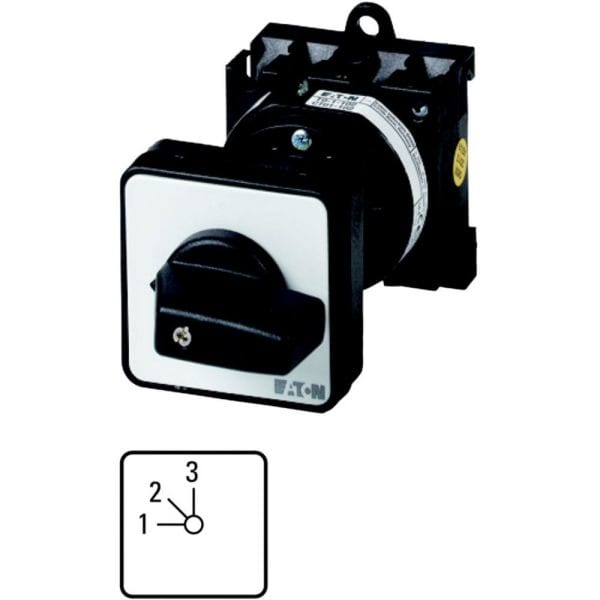 EATON - Stufenschalter, T0, 20 A, Zwischenbau, 2 Baueinheit(en), Kontakte: 3, 45 °, rastend, ohne 0-Stellung, 1-3, Abwicklungs Nr. 8230