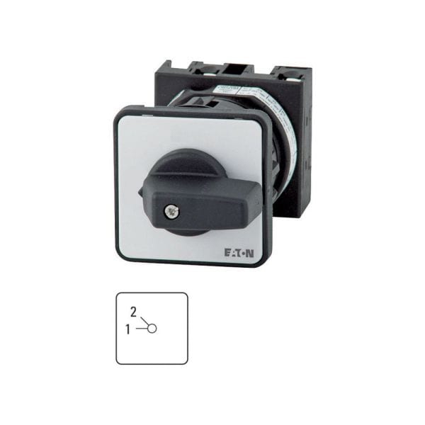 EATON - Stufenschalter, T0, 20 A, Zentraleinbau, 3 Baueinheit(en), Kontakte: 6, 45 °, rastend, ohne 0-Stellung, 1-2, Abwicklungs Nr. 15016