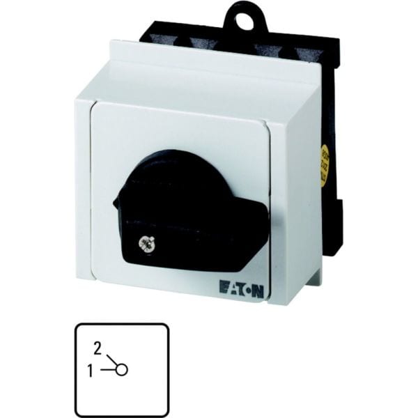 EATON - Stufenschalter, T0, 20 A, Verteilereinbau, 3 Baueinheit(en), Kontakte: 6, 45 °, rastend, ohne 0-Stellung, 1-2, Abwicklungs Nr. 15016