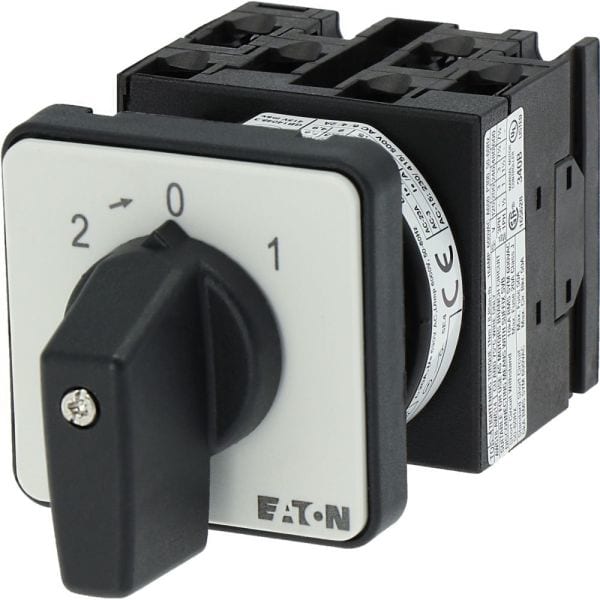 EATON - Universal-Steuerschalter, T0, 20 A, Einbau, 3 Baueinheit(en), Kontakte: 6, 45 °, tastend/rastend, mit 0-Stellung, mit Rückzug nach 0, 2>0-1,