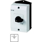 EATON - Wendeschalter, T0, 20 A, Aufbau, 3 Baueinheit(en), Kontakte: 5, 45 °, tastend, mit 0-Stellung, mit 2-seitigem Rückzug nach 0, 2>0<1, Abwickl