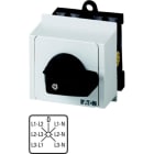 EATON - Spannungsmesserumschalter, T0, 20 A, Verteilereinbau, 3 Baueinheit(en), Kontakte: 6, 45 °, rastend, mit 0-Stellung, Phase/Phase-0-Phase/N, A