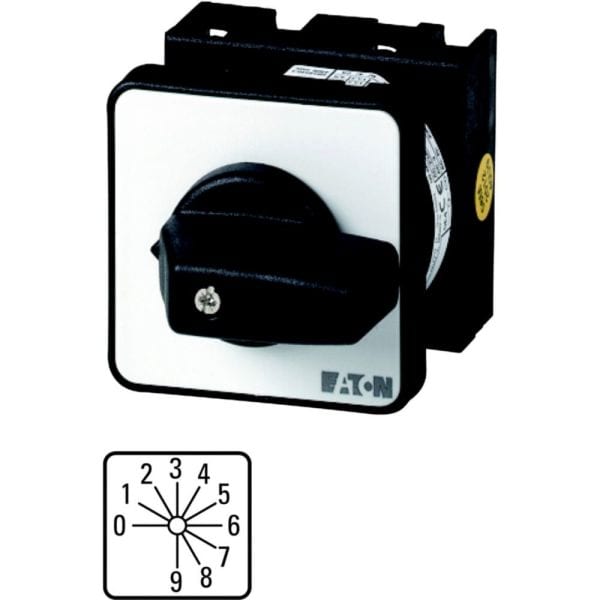 EATON - Codierschalter, T0, 20 A, Einbau, 4 Baueinheit(en), Kontakte: 8, 30 °, rastend, mit 0-Stellung, 0-9, Abwicklungs Nr. 15603