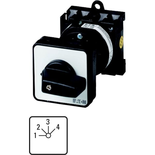 EATON - Stufenschalter, T0, 20 A, Zwischenbau, 4 Baueinheit(en), Kontakte: 8, 45 °, rastend, ohne 0-Stellung, 1-4, Abwicklungs Nr. 8251