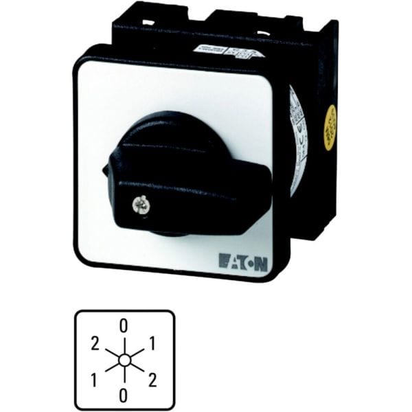 EATON - Polumschalter, T0, 20 A, Einbau, 4 Baueinheit(en), Kontakte: 8, 60 °, rastend, mit 0-Stellung, 0-1-2-0-1-2, SOND 28, Abwicklungs Nr. 8443
