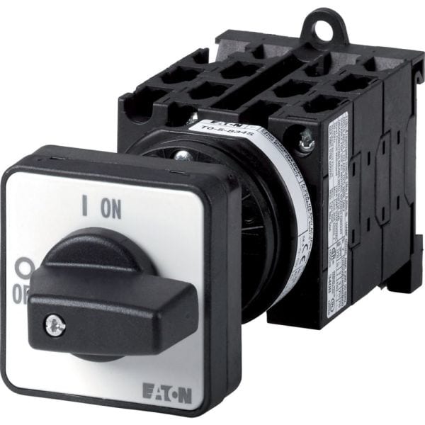 EATON - Wende-Polumschalter, T0, 20 A, Zwischenbau, 5 Baueinheit(en), Kontakte: 10, 60 °, rastend, mit 0-Stellung, 2-1-0-1-2, Abwicklungs Nr. 8453