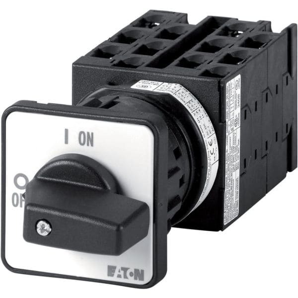 EATON - Stufenschalter, T0, 20 A, Zentraleinbau, 6 Baueinheit(en), Kontakte: 12, 45 °, rastend, ohne 0-Stellung, 1-4, Abwicklungs Nr. 15151