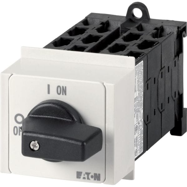 EATON - Wende-Polumschalter, T0, 20 A, Verteilereinbau, 6 Baueinheit(en), Kontakte: 12, 60 °, rastend, mit 0-Stellung, 2-1-0-1-2, Abwicklungs Nr. 15