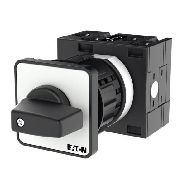 EATON - Wendeschalter, T3, 32 A, Zentraleinbau, 2 Baueinheit(en), Kontakte: 4, 45 °, rastend, mit 0-Stellung, 1-0-2, Abwicklungs Nr. 8400