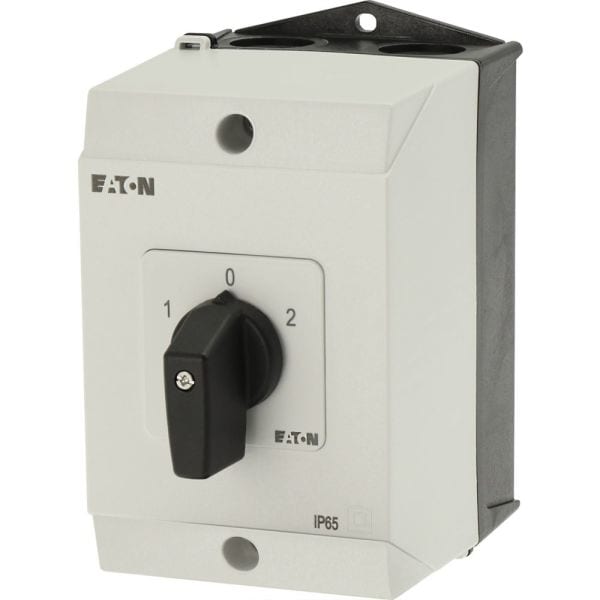 EATON - Wendeschalter, T3, 32 A, Aufbau, 3 Baueinheit(en), Kontakte: 5, 60 °, rastend, mit 0-Stellung, 1-0-2, Abwicklungs Nr. 8401