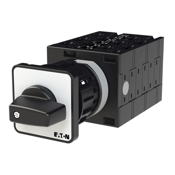 EATON - Umschalter, T3, 32 A, Zentraleinbau, 6 Baueinheit(en), Kontakte: 12, 90 °, rastend, ohne 0-Stellung, 1-2, Abwicklungs Nr. 8370