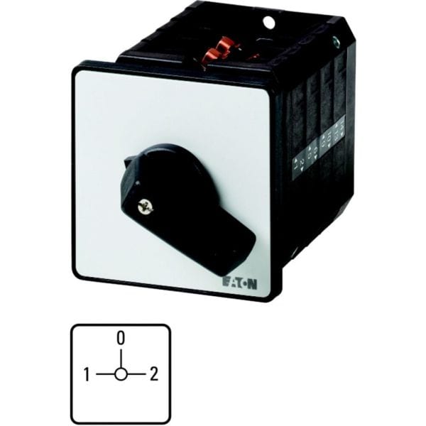 EATON - Umschalter, T5, 100 A, Einbau, 4 Baueinheit(en), Kontakte: 8, 90 °, rastend, mit 0-Stellung, 1-0-2, Abwicklungs Nr. 8294