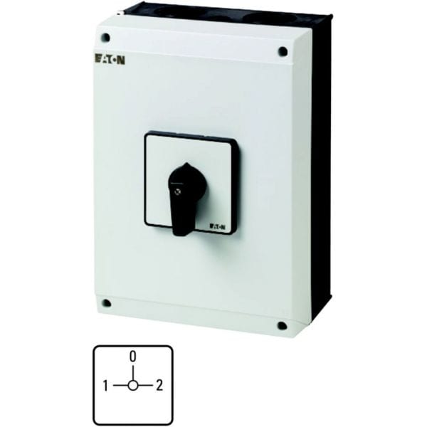 EATON - Umschalter, T5, 100 A, Aufbau, 4 Baueinheit(en), Kontakte: 8, 90 °, rastend, mit 0-Stellung, 1-0-2, Abwicklungs Nr. 8294