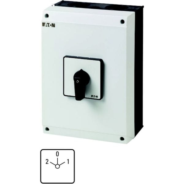 EATON - Umschalter, T5, 100 A, Aufbau, 4 Baueinheit(en), Kontakte: 8, 60 °, rastend, mit 0-Stellung, 2-0-1, Abwicklungs Nr. 88