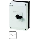 EATON - Wendeschalter, T5B, 63 A, Aufbau, 3 Baueinheit(en), Kontakte: 5, 60 °, rastend, mit 0-Stellung, 1-0-2, Abwicklungs Nr. 8401