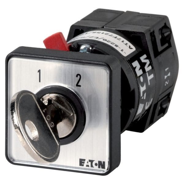 EATON - Umschalter, TM, 10 A, Zentraleinbau, 1 Baueinheit(en), Kontakte: 2, 60 °, rastend, ohne 0-Stellung, 1-2, Abwicklungs Nr. 8220, Schlüsselbetä