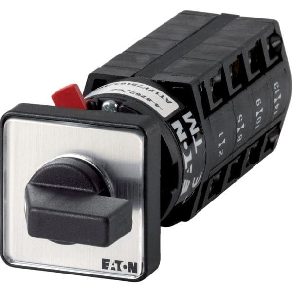 EATON - Umschalter, TM, 10 A, Zentraleinbau, 4 Baueinheit(en), Kontakte: 8, 60 °, rastend, mit 0-Stellung, 1-0-2, Abwicklungs Nr. 8213