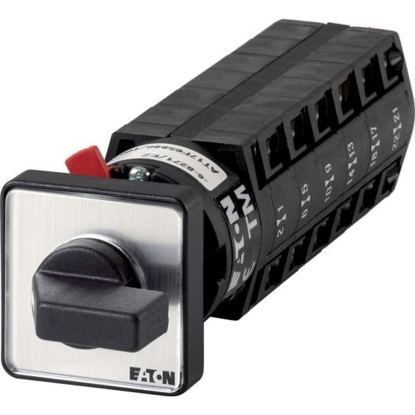 EATON - Umschalter, TM, 10 A, Zentraleinbau, 6 Baueinheit(en), Kontakte: 12, 60 °, rastend, ohne 0-Stellung, 1-2, Abwicklungs Nr. 8370