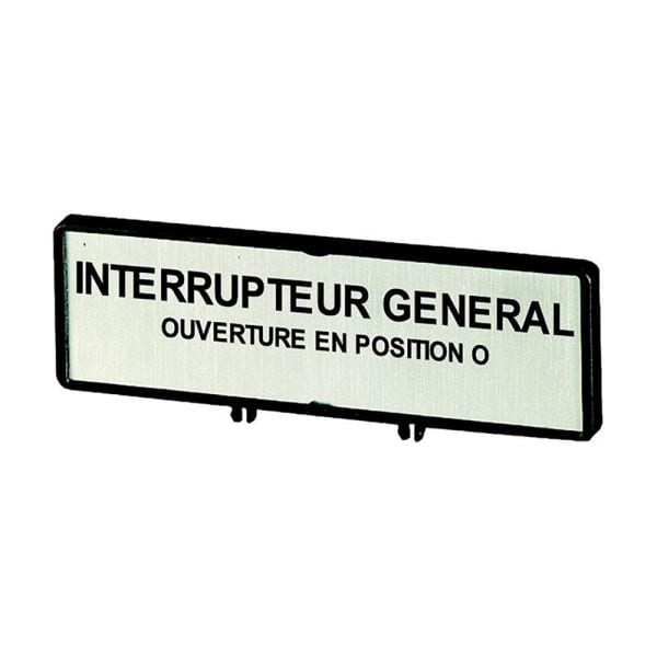 EATON - Träger mit Schild, verwendbar für T5, T5B, P3, 88 x 27 mm, beschriftet mit Standardtext ''Hauptschalter nur in 0-Stellung öffnen'', Sprache 