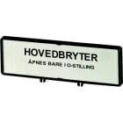 EATON - Träger mit Schild, verwendbar für T0, T3, P1, 48 x 17 mm, beschriftet mit Standardtext ''Hauptschalter nur in 0-Stellung öffnen'', Sprache n