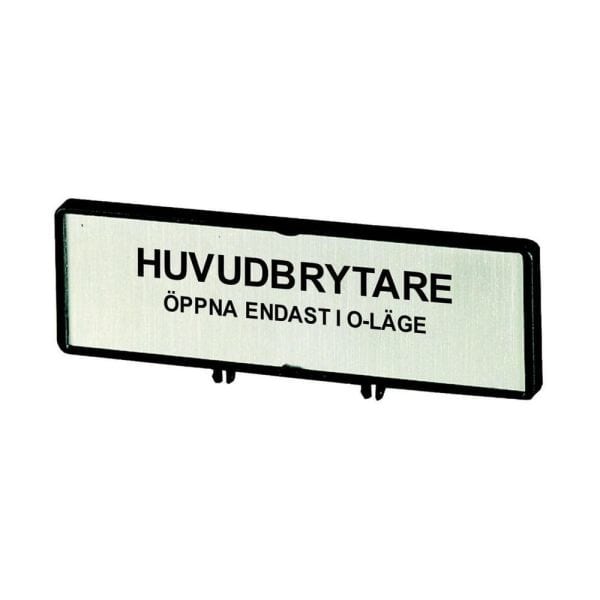 EATON - Träger mit Schild, verwendbar für T5, T5B, P3, 88 x 27 mm, beschriftet mit Standardtext ''Hauptschalter nur in 0-Stellung öffnen'', Sprache 