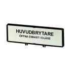 EATON - Träger mit Schild, verwendbar für T5, T5B, P3, 88 x 27 mm, beschriftet mit Standardtext ''Hauptschalter nur in 0-Stellung öffnen'', Sprache