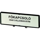 EATON - Träger mit Schild, verwendbar für T0, T3, P1, 48 x 17 mm, beschriftet mit Standardtext ''Hauptschalter nur in 0-Stellung öffnen'', Sprache u