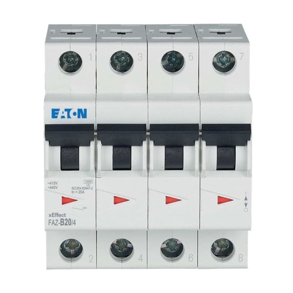 EATON - Leitungsschutzschalter, 20 A, 4p, Charakteristik: B