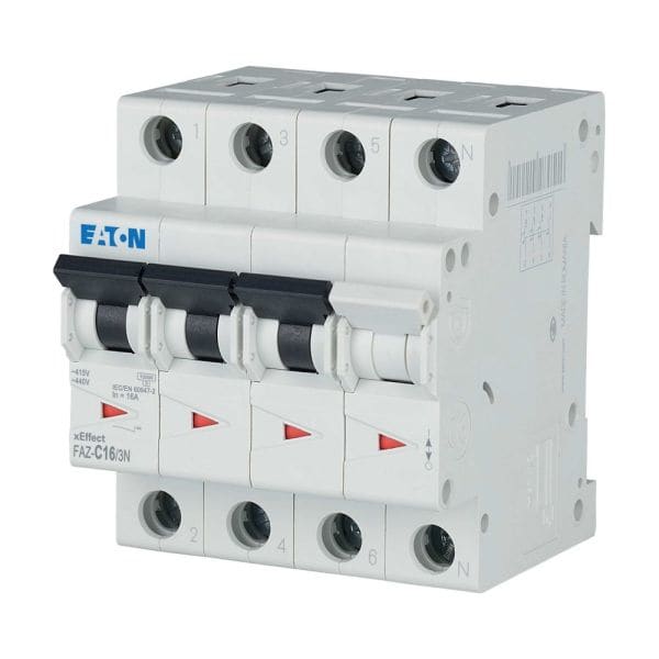EATON - Leitungsschutzschalter, 16 A, 3p+N, Charakteristik: C