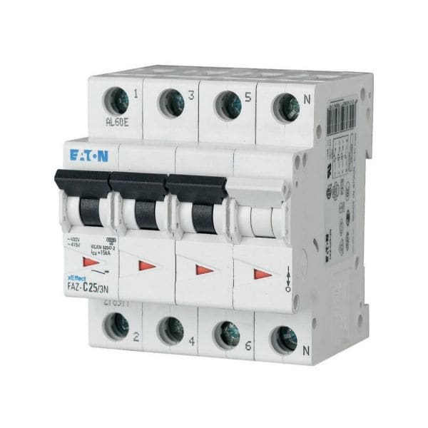 EATON - Leitungsschutzschalter, 25 A, 3p+N, Charakteristik: C