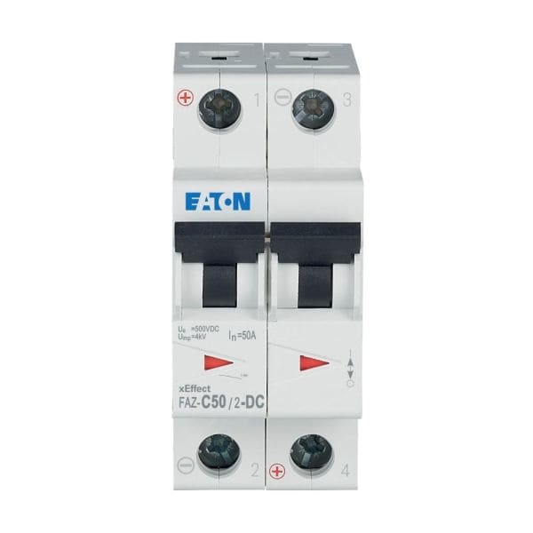 EATON - Leitungsschutzschalter, 50 A, 2p, Charakteristik: C, DC