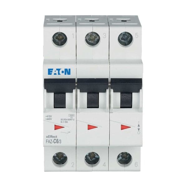 EATON - Leitungsschutzschalter, 6 A, 3p, Charakteristik: C