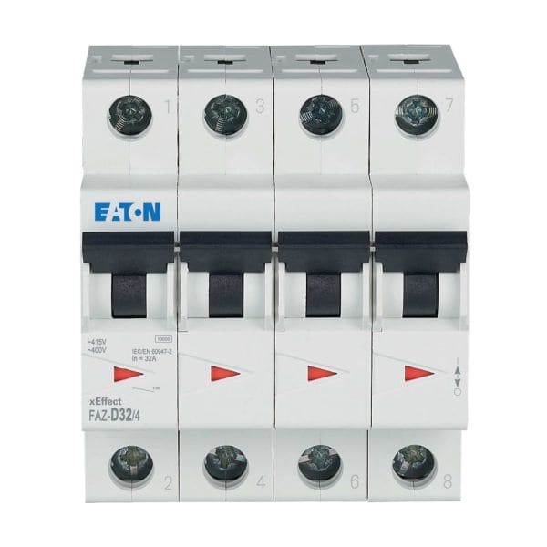 EATON - Leitungsschutzschalter, 32 A, 4p, Charakteristik: D