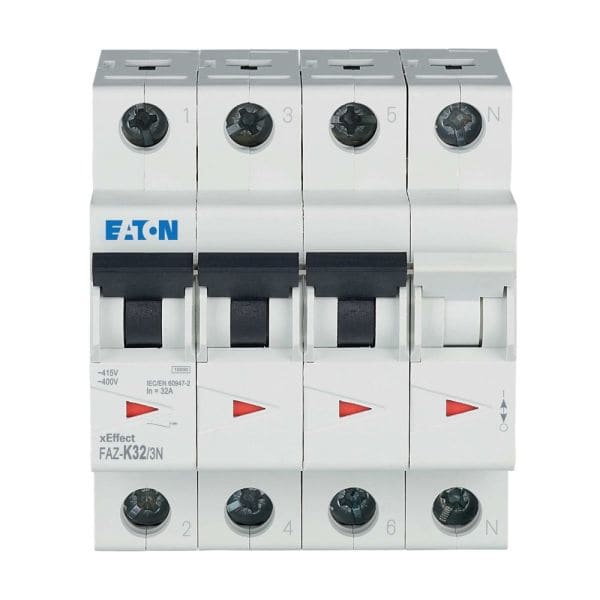 EATON - Leitungsschutzschalter, 32 A, 3p+N, Charakteristik: K