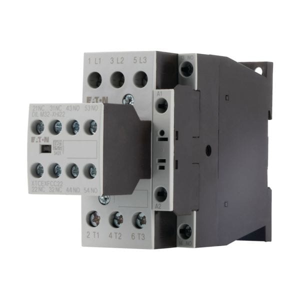 EATON - Leistungsschütz, 380 V 400 V 11 kW, 3 S, 2 Ö, RDC 24: 24 - 27 V DC, Gleichstrombetätigung, Schraubklemmen